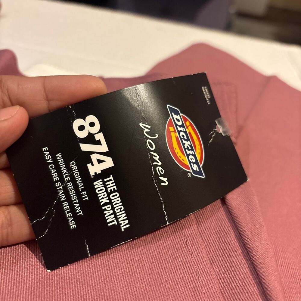 Women’s Ladies Teens Dickies 874 Work Pants - Pink - Size 4 SH - Picture 2 of 12